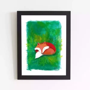 Kunstplakat Sleepy fox