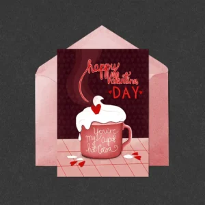 You're my cup of hot cocoa - A6 Valentine kort